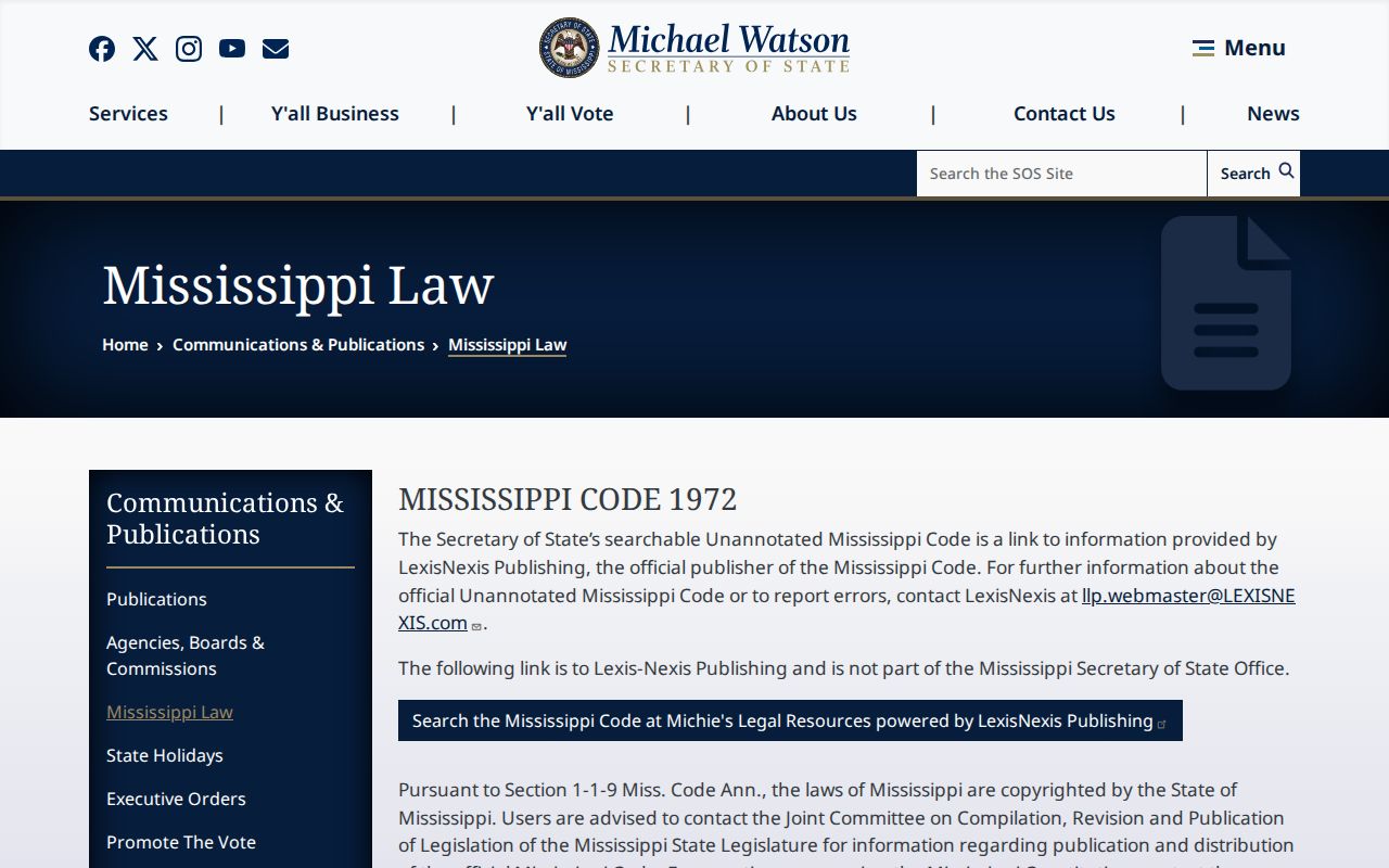 Lauderdale County court docket access through Mississippi law source