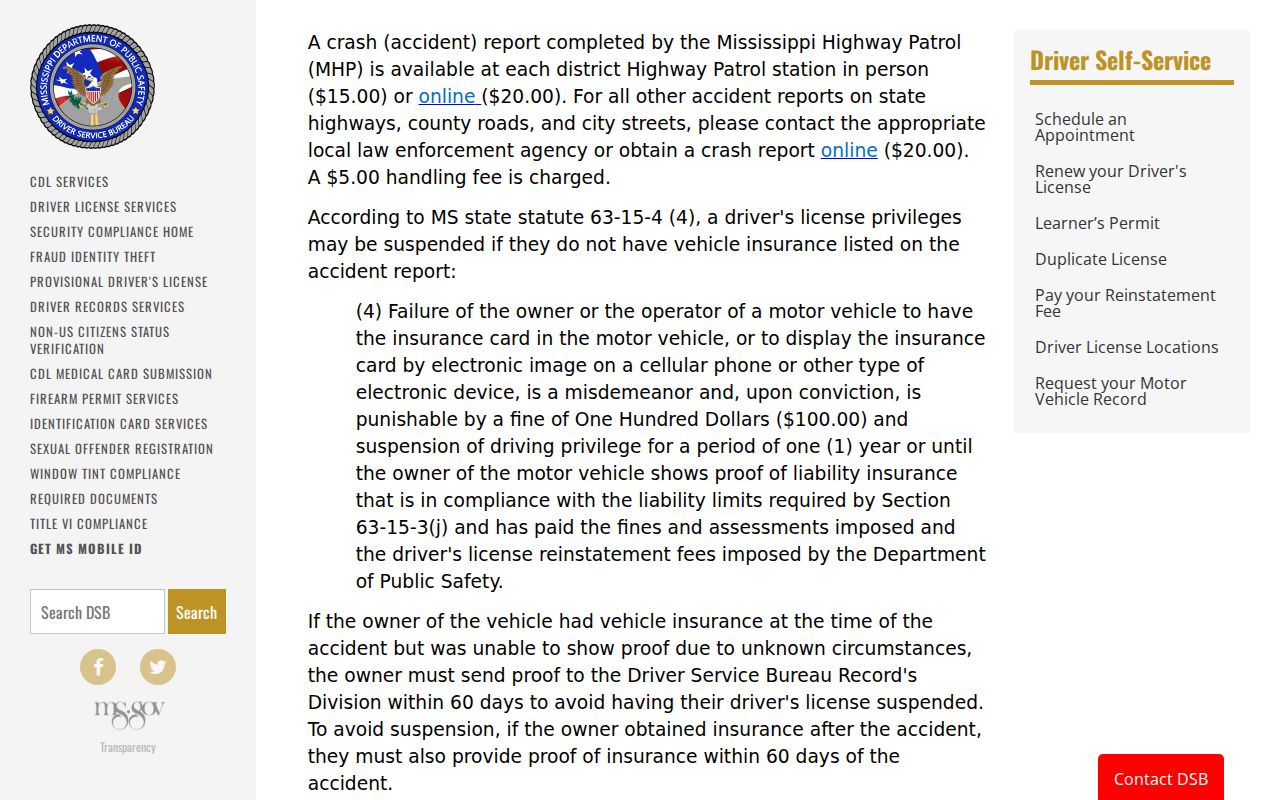 Lauderdale County traffic court records DPS accidents and judgments source
