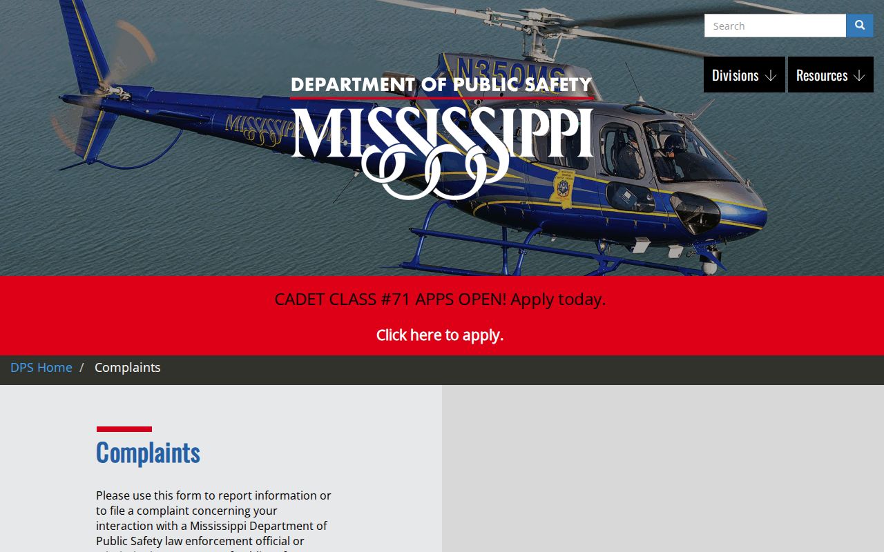 Lauderdale County traffic court records DPS citation-complaint guidance