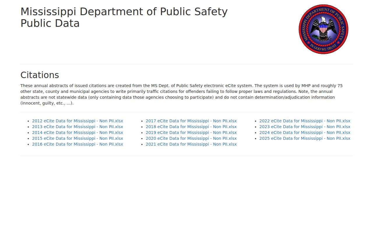Lauderdale County traffic court records Mississippi DPS public citations source